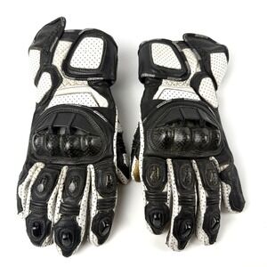 Sedici ST16 Motorcycle Gloves Leather Armored Gauntlet Black Riding XL